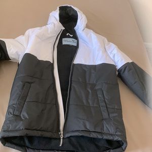 This is a whale tail coat and is for outer wear it is soft inside and size 18